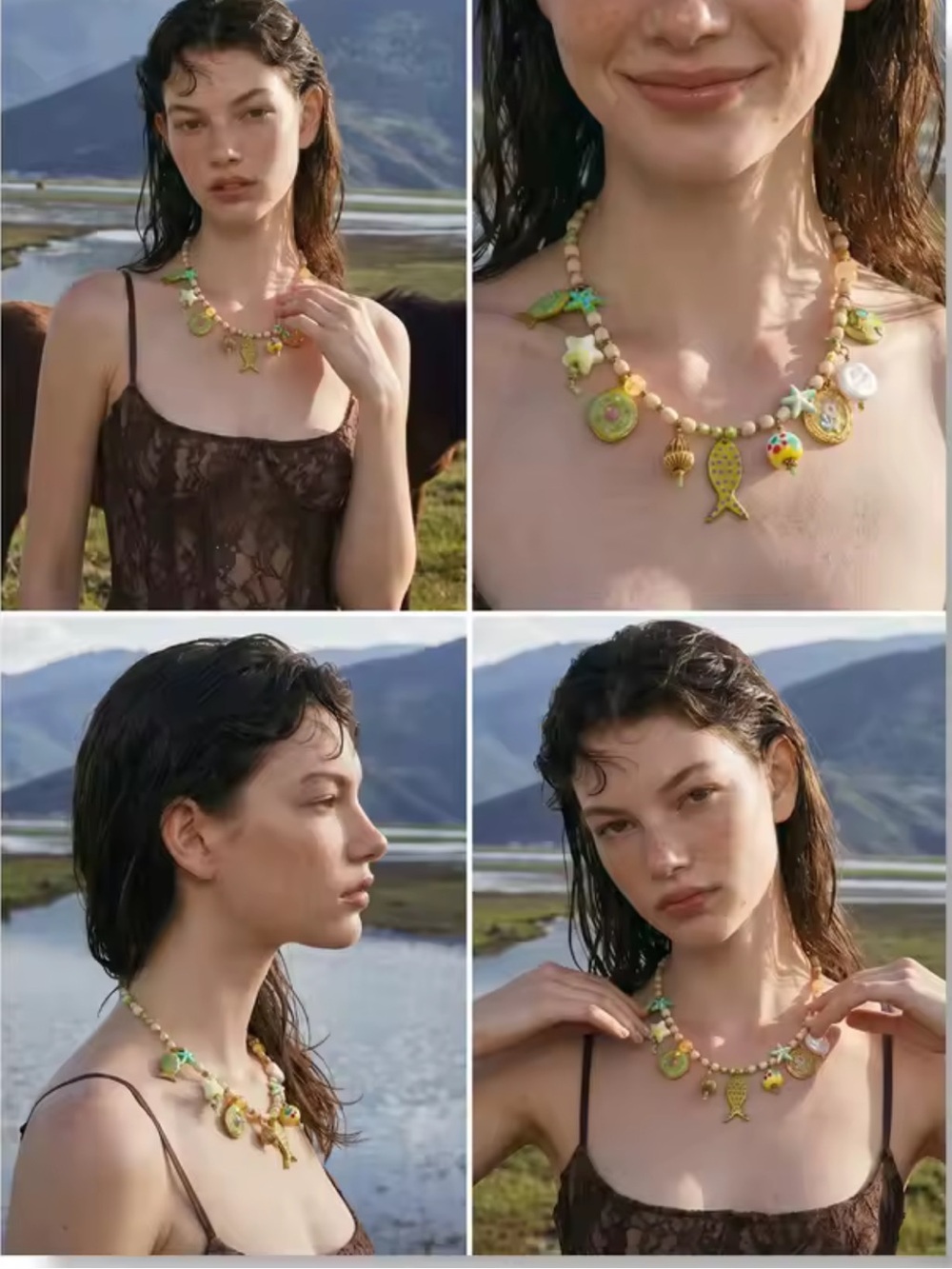 Tropical Colorful Coastal Beaded Necklace